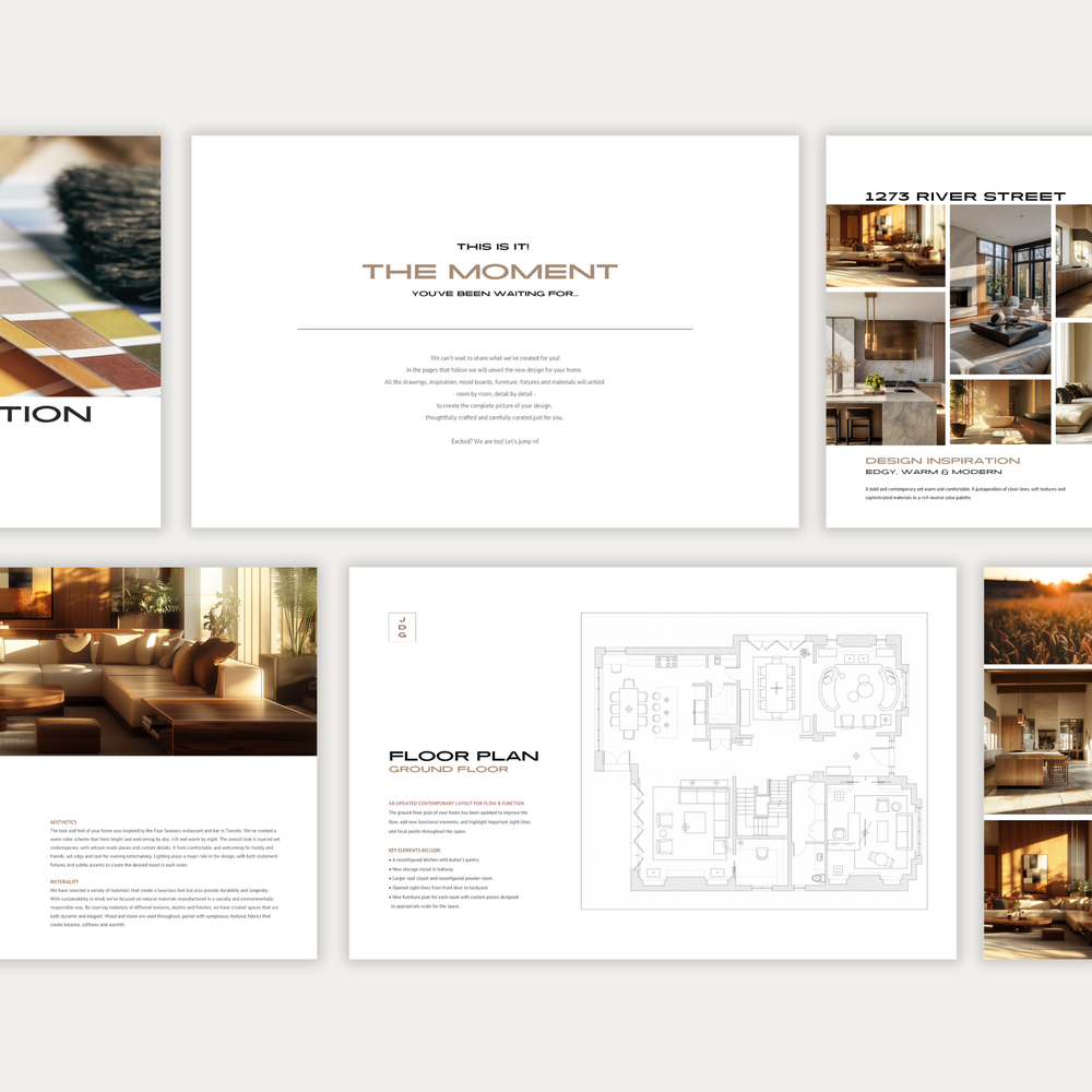 
                  
                    Image 2 of three showing the pages and layout of the customizable Design Presentation template from the LSI Workshop Jackson Collection.
                  
                