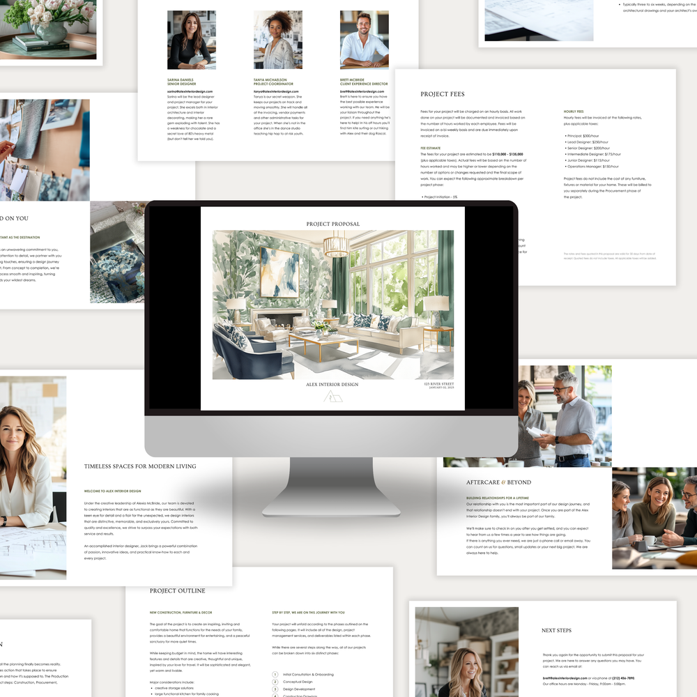 
                  
                    The interior design Project Proposal template from the LSI Workshop Alex Collection.
                  
                
